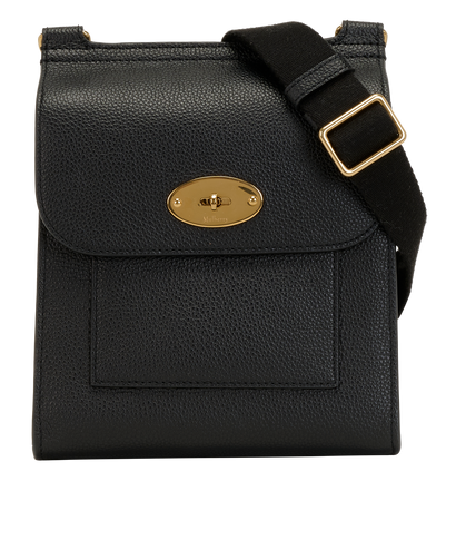 Small Antony Messenger Bag, &pound;375, Handbags, Black, Leather, Front view